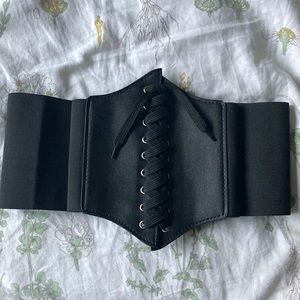Corset Belt Top L/XL Lace Up Waist Belt Bustier